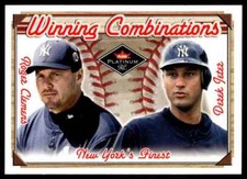 2000 FLEER PLATINUM WINNING COMBINATIONS Derek Jeter CLEMENS 220/250 New York