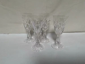 XX27 Vintage 4 Waterford Crystal Etched Hand Blown Wine Glass For Adults - Picture 1 of 4