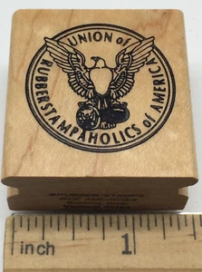 UNION OF RUBBERSTAMPAHOLICS ADDICT Rubber Stamps of America SEAL COIN - Picture 1 of 2