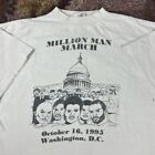 Vintage 1995 Million Man March Louis Farrakhan Art Rap T-Shirt schwarz Geschichte XL