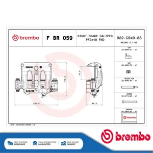 Fits Mercedes Sprinter 2018- 2.1 CDi Brake Caliper Front Right Brembo - Picture 1 of 4