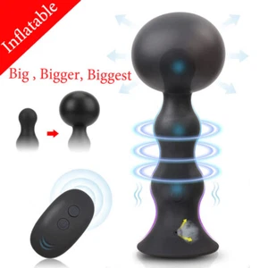 Inflatable Anal Vibrator-Vibrating Butt Plug-Remote Control Prostate Massager US - Picture 1 of 12