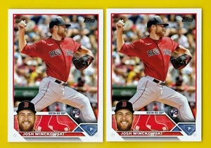 2023 TOPPS 76 JOSH WINCKOWSKI RC RED SOX PITCHER 2 ROOKIE CARD LOT - Picture 1 of 1