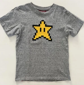 Mostly Heard Rarely Seen Boys Size 10 Graphic Gray Tee Shirt Lego Mario Star - Picture 1 of 5
