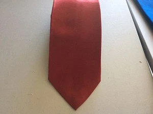 Corbata de seda roja George nueva formal sólida - Imagen 1 de 3