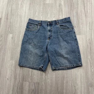 Vintage Route 66 Jean Shorts Men's 36 Blue 9" Inseam Denim Jorts Faded Western - Picture 1 of 10