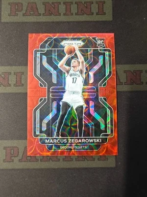 2021-22 Panini Prizm Choice Red Prizm Rookie Marcus Zegarowski 88/88 Last 1/1 - Image 1 of 2