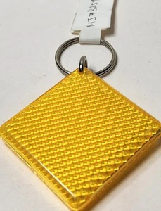 Portachiavi/Portachiavi Giallo Riflettente (3,25") Doppio Lato (Resistente)  - Foto 1 di 2