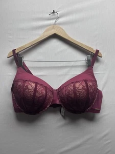 Sujetador Adore Me Mujer 40DDD Rojo Terciopelo Forrado Acolchado Borgoña - Imagen 1 de 5