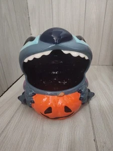 Stitch Pumpkin Halloween Candy Cookie Bowl Lilo & Stitch Disney New - Picture 1 of 7