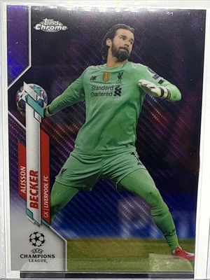 2019-20 Topps Chrome UEFA Alisson Becker Purple Carbon Fiber Refractor #14 - Image 1 of 2