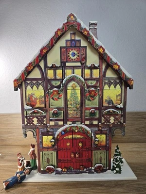 Costco Christmas Advent Calendar 24 Doors Wood Victorian House W/ Box (Read) - Image 1 of 4