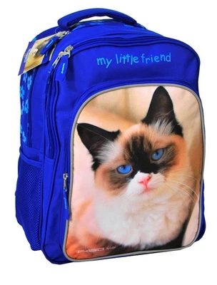 PASO Rucksack Katze Schulrucksack my little Friend Cat 13-A852 blau