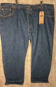 Levi's 501 Jeans 48x29 Blue Denim Button Fly Big & Tall 100% Cotton NEW - Picture 1 of 12