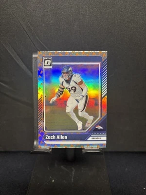2024 Panini Donruss Optic - Zach Allen #61 Fire Emoji Prizm SSP Broncos - Image 1 of 2