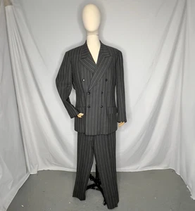 Vintage Suit 46-48L, Pin Stripe, Prohibition Style From Film "Last Man Standing" - Picture 1 of 9
