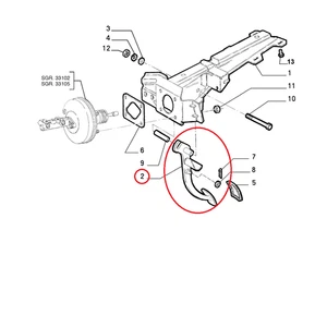 PEDALE FRENO FIAT PUNTO - LANCIA Y ORIGINALE 7736694 - Imagen 1 de 1