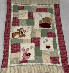 Vintage Winnie The Pooh Tigger Piglet Crib Blanket Quilt Sheet Dust Ruffle Set - Picture 1 of 19