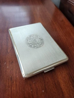 Calendario Azteca Plata Esterlina Caja de Cigarrillos Tamaño King Estuche para Tarjetas de Visita 110.6g Foto 1 de 4