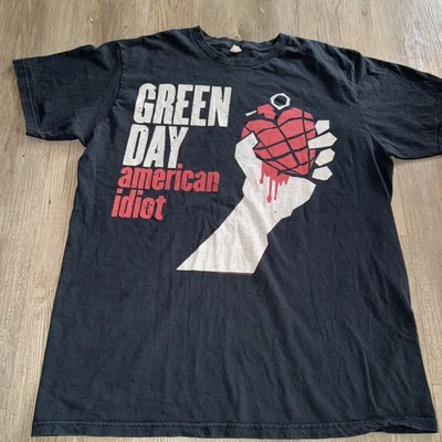 Camiseta de concierto Green Day 2010 American Idiot Tour para hombre talla grande Y2k Fade Foto 1 de 4