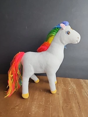 Hallmark Rainbow Brite Starlite Plush Horse Only 1 Posable Leg Stuffed Animal  - Image 1 of 4