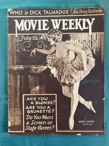 Movie Weekly Magazine July 22, 1922. Silent film cinema. Doug Fairbanks (f8) - Bild 1 von 6