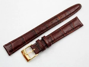 Montre Band Festina Marron 14/12mm Rembourré Semi Vrai Cuir Crocodile Poli - Imagen 1 de 4
