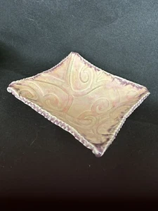 Handmade Swirl Pottery Square Trinket Dish, Signed - Picture 1 of 4