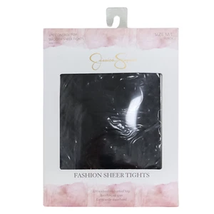 Jessica Simpson Sheer Tights M/L Black Control Top Hosiery Smooth Finish NWT - Picture 1 of 4
