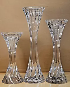 Solid Twisted Crystal Candle Holders Set - Heavy - Picture 1 of 11