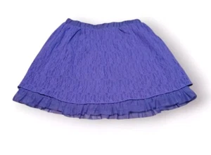 Pony Tails Girls Purple Skirt Floral Textured Lace Size 16 - Picture 1 of 11
