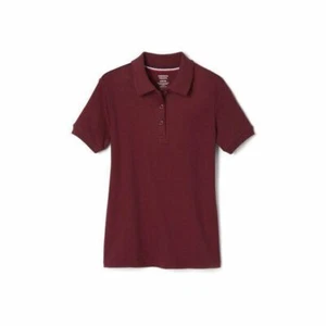French Toast Girls Short Sleeve Picot Collar Interlock Polo Shirt, XXL (18-20) - Picture 1 of 2