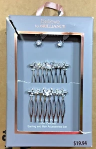 Believe By Brillianc Ohrring und Haarschmuck Set versilbert B19 - Bild 1 von 6