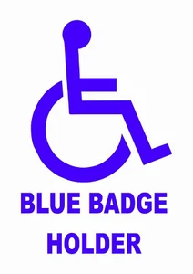 BLUE BADGE HOLDER - Disabled vinyl, car sticker - Picture 1 of 1