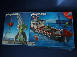 Playmobil 4472 großes Frachtschiff und 4470 Hafenkran (Set) - Bild 1 von 3