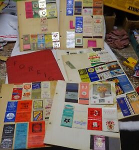 * VTG - LOT of 56 Diff FOREIGN MATCHBOOK COVERS - NUDES Pepsi ESSO + - 1940's +