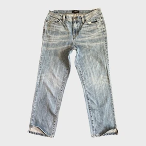 Talbots Jeans Womens 10 Cotton Denim Ankle Slit Whiskers Zipper Pockets #0676 - Picture 1 of 11