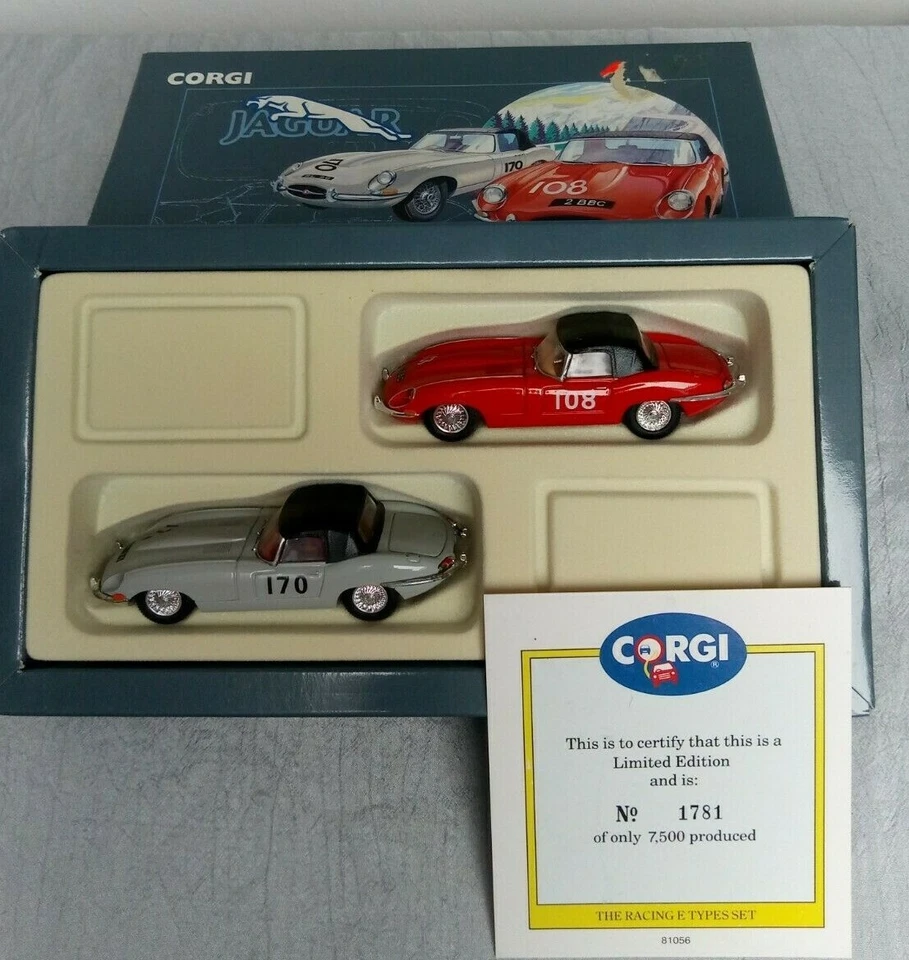 2 Racing Jaguar E Type Supercats, Corgi, Limited Edition - Bild 1 von 1