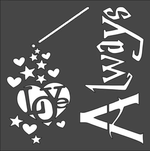 6"x6" Clear Plastic Stencil - Love Always (SA666) - Picture 1 of 2