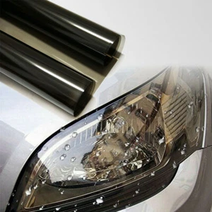 Light Black 12"x72" Smoke Headlight Taillight Fog Light Tint Film Vinyl Wrap - Picture 1 of 9