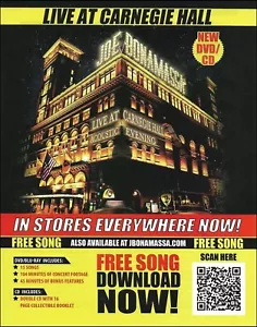 Joe Bonamassa Live at Carnegie Hall ad 2017 album advertisement 8 x 11 print - Picture 1 of 3