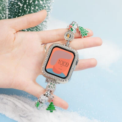 Pulsera de Navidad Banda Estuche de Diamantes para Apple Watch Dama Adornos Correa de Regalo Foto 1 de 4