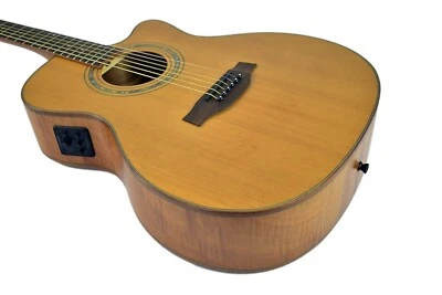KLEMA K200JC-CE SOLID CANADIAN CEDAR TOP,ELECTRONIC-ACOUSTIC GUITAR+FREE GIG BAG - image 1 of 4