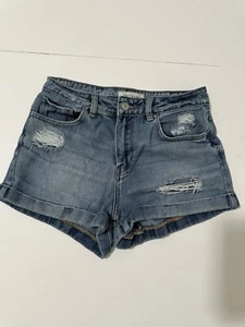 Pacsun Shorts Womens 27 Mom Classic Wash Denim High Rise Cuffed Summer Travel - Picture 1 of 7