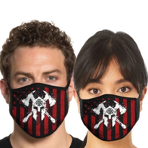 Howitzer by Affliction Spartan Firefighter EMS EMT Sanitäter Gesichtsmaske schwarz rot - Bild 1 von 4
