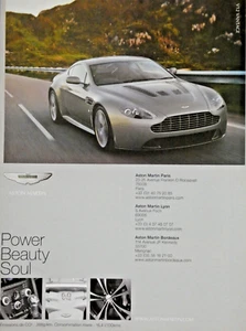 PUBLICITÉ DE PRESSE 2011 VOITURE ASTON MARTIN POWER BEAUTY SOUL - Picture 1 of 1