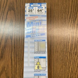 Mini Blind Vinyl 25x64 White 833378 - Picture 1 of 4