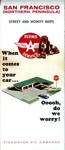 1965 Tidewater Oil Road Map: San Francisco Northern Peninsula NOS - Picture 1 of 1