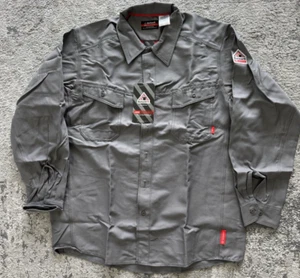 Bollwerk FR Hemd Herren Large Knopfleiste L/S feuerfest Katze 2 2112 grau Arbeit IQ - Bild 1 von 15