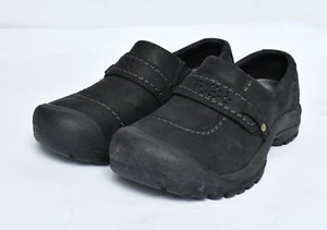 Keen Women's Kaci Black Leather Comfort Walking Casual Slip-On Clogs Sz 5.5 - Picture 1 of 9